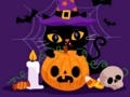 Grumpy Halloween Cats จิ๊กซอว์  เกมออนไลน์