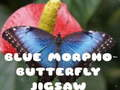 จิ๊กซอว์ผีเสื้อ Morpho สีน้ำเงิน  เกมออนไลน์