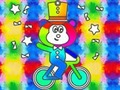 สมุดระบายสี: ลิงขี่ Unicycle  เกมออนไลน์