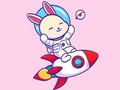 สมุดระบายสี: นักบินอวกาศกระต่าย  เกมออนไลน์