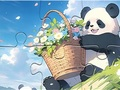 ปริศนาจิ๊กซอว์: ตะกร้าดอกไม้แพนด้า  เกมออนไลน์