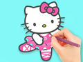 สมุดระบายสี: การเต้นรำของ Hello Kitty  เกมออนไลน์