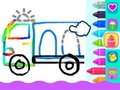 การวาดภาพเด็กวัยหัดเดิน: รถพยาบาล  เกมออนไลน์