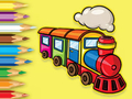 สมุดระบายสี: รถไฟวิ่ง  เกมออนไลน์