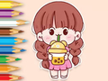 สมุดระบายสี: สาวน่ารัก  เกมออนไลน์