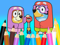 สมุดระบายสี: Bluey Flossing Grannies  เกมออนไลน์