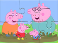 ปริศนาจิ๊กซอว์: Peppa Pig Muddy Puddles  เกมออนไลน์