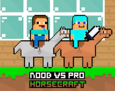 Noob กับ Pro HorseCraft  เกมออนไลน์