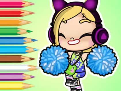 สมุดระบายสี: เชียร์ลีดเดอร์โลก Avatar  เกมออนไลน์