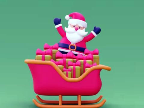 คริสต์มาส สเลดจ์ไรเดอร์ 3D  เกมออนไลน์