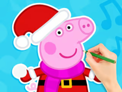 สมุดระบายสี: Peppa Pig Snowman  เกมออนไลน์