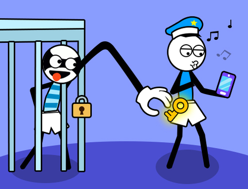 ปริศนาจอมโจร Stickman Troll  เกมออนไลน์