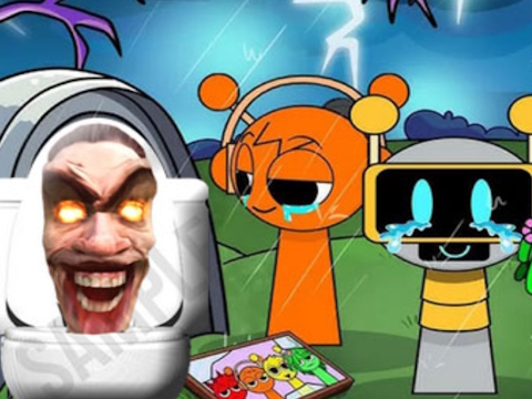 ห้องน้ำ Sprunki Castle Panic Skibidi  เกมออนไลน์