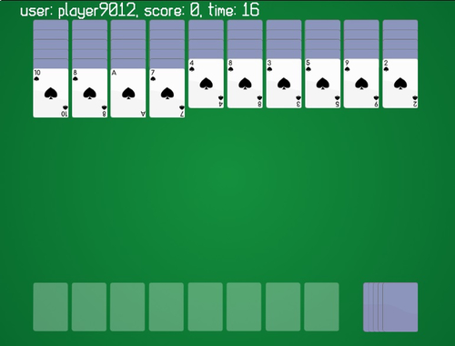 Spider Solitaire เวอร์ชันคลาสสิก  เกมออนไลน์