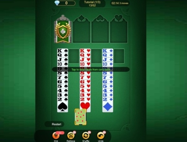กษัตริย์เล่นไพ่คนเดียว  เกมออนไลน์