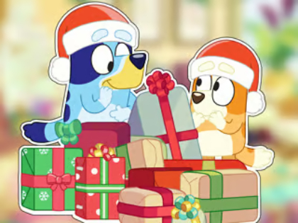 ปริศนาจิ๊กซอว์: แกะกล่อง Bluey Christmas  เกมออนไลน์