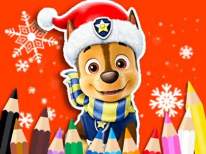 สมุดระบายสี: Paw Patrol Christmas  เกมออนไลน์