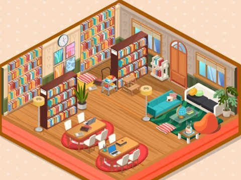 การตกแต่ง: ห้องสมุดของฉัน  เกมออนไลน์