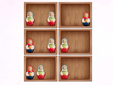 เรียงลำดับโดยชั้นวาง Matryoshka!  เกมออนไลน์