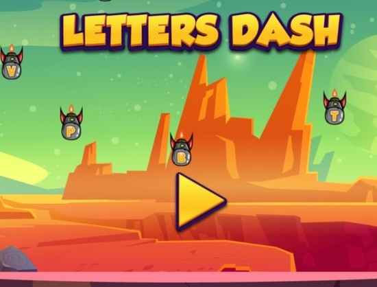 ตัวอักษร Dash  เกมออนไลน์