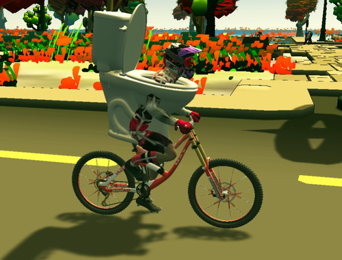 การขี่จักรยานห้องน้ำ Skibidi  เกมออนไลน์