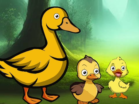 Duck Family Reach Pond เกมออนไลน์