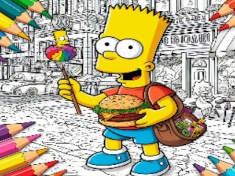 กลับไปที่โรงเรียนหนังสือสี Simpsons  เกมออนไลน์