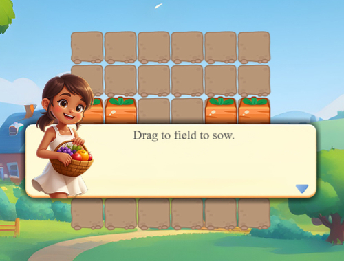 การเก็บเกี่ยวผัก  เกมออนไลน์