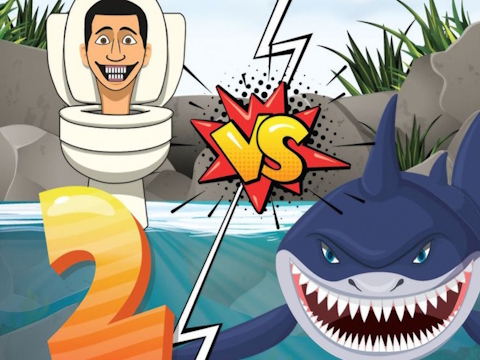 Hungry Shark vs Skibidi 2 เกมออนไลน์