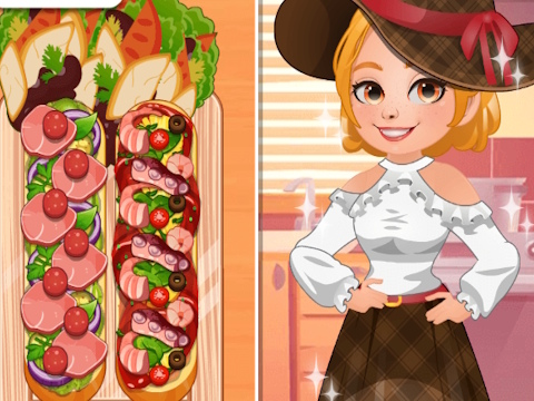 Roxie's Kitchen Pizza ขนมปังฝรั่งเศส  เกมออนไลน์