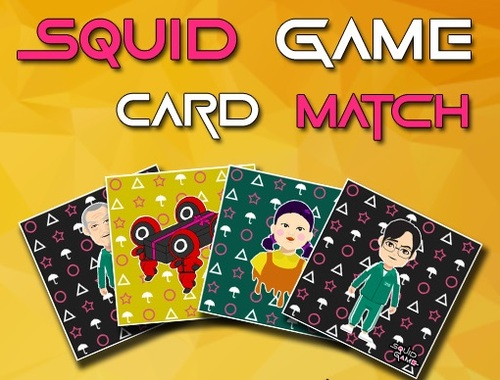 การจับคู่การ์ดหน่วยความจำเกม Squid Game  เกมออนไลน์