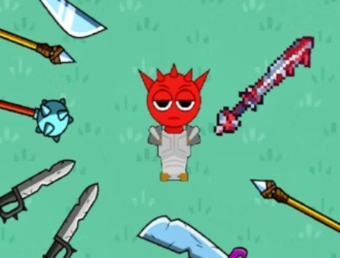 Red Sprunki ด้วยดาบ  เกมออนไลน์