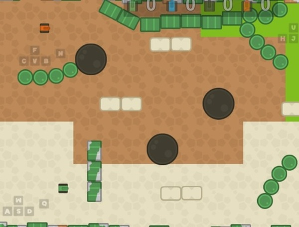 1 2 3 4 เกมรถถังผู้เล่น 2d  เกมออนไลน์