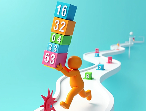 Cube Stack 2048  เกมออนไลน์