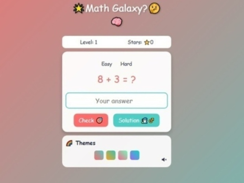 กาแลคซีคณิตศาสตร์  เกมออนไลน์