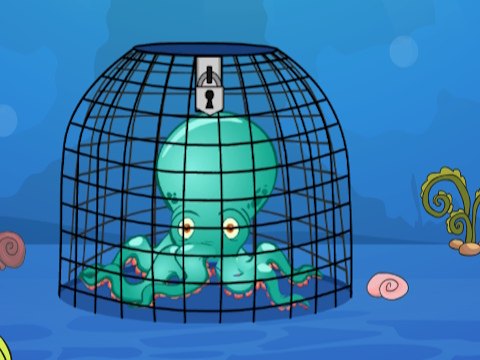 ปล่อยปลาหมึกยักษ์จากกรง  เกมออนไลน์