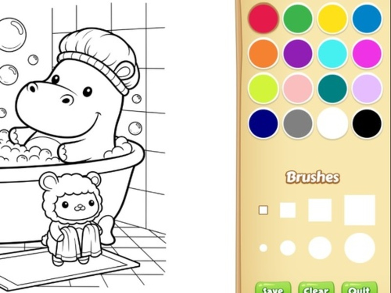 สมุดระบายสีเพื่อนที่สะดวกสบายสำหรับเด็ก เกมออนไลน์