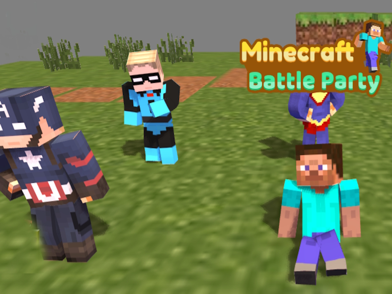 ปาร์ตี้ต่อสู้ Minecraft เกมออนไลน์
