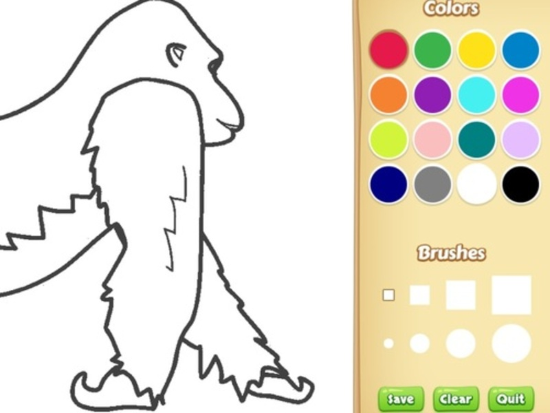 สมุดระบายสีกอริลลาสำหรับเด็ก เกมออนไลน์