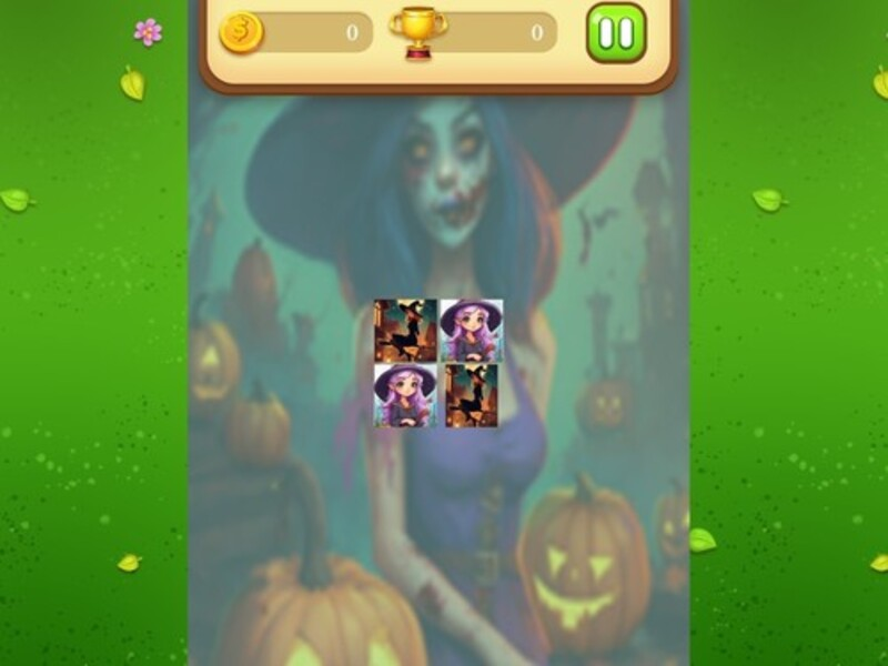 การจับคู่ความทรงจำของแม่มดฮาโลวีน เกมออนไลน์