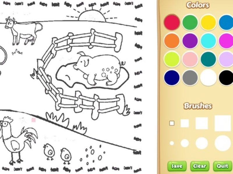 สมุดระบายสีฟาร์มสำหรับเด็ก เกมออนไลน์