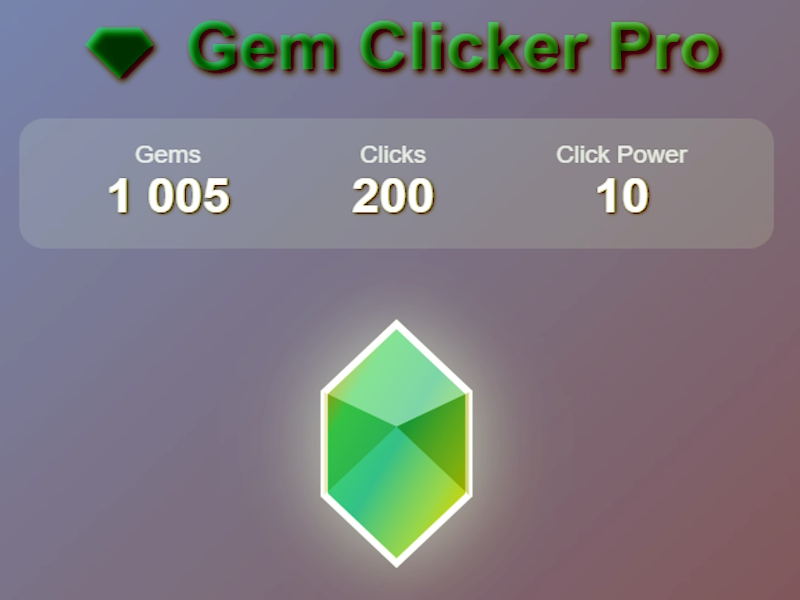 Gem Clicker Pro เกมออนไลน์
