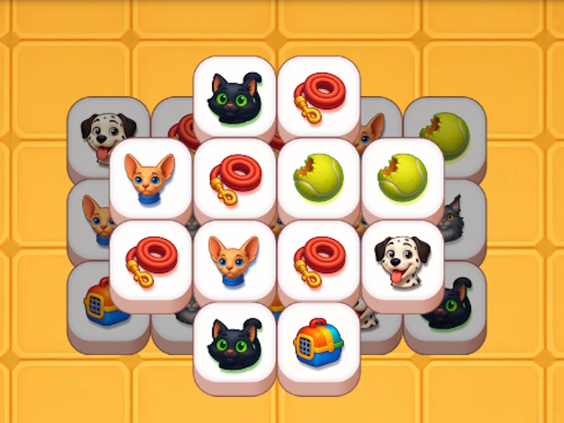 สัตว์เลี้ยงค้นหาและผสานการแข่งขันกระเบื้อง เกมออนไลน์