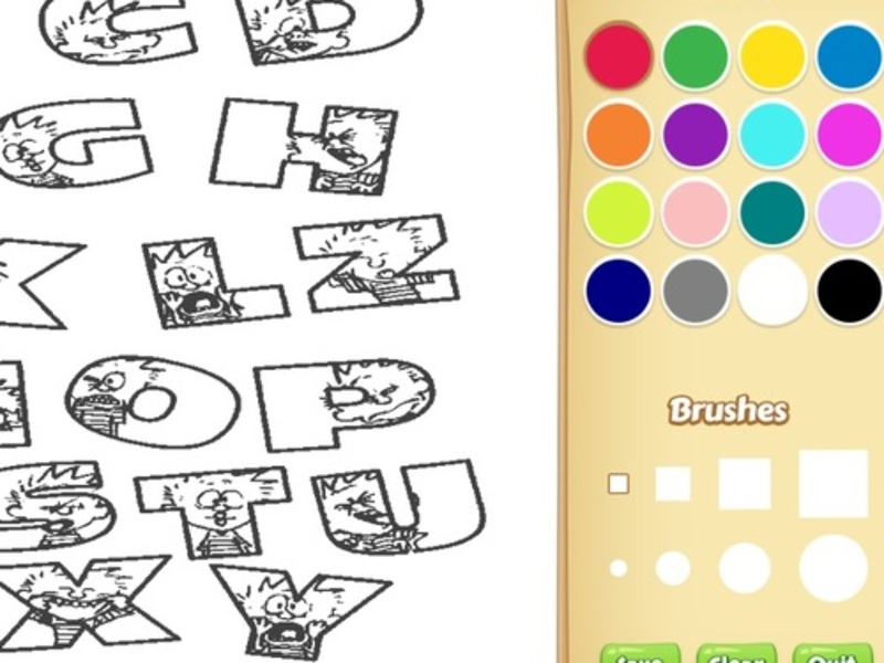 สมุดระบายสีสัตว์ตัวอักษรสำหรับเด็ก เกมออนไลน์