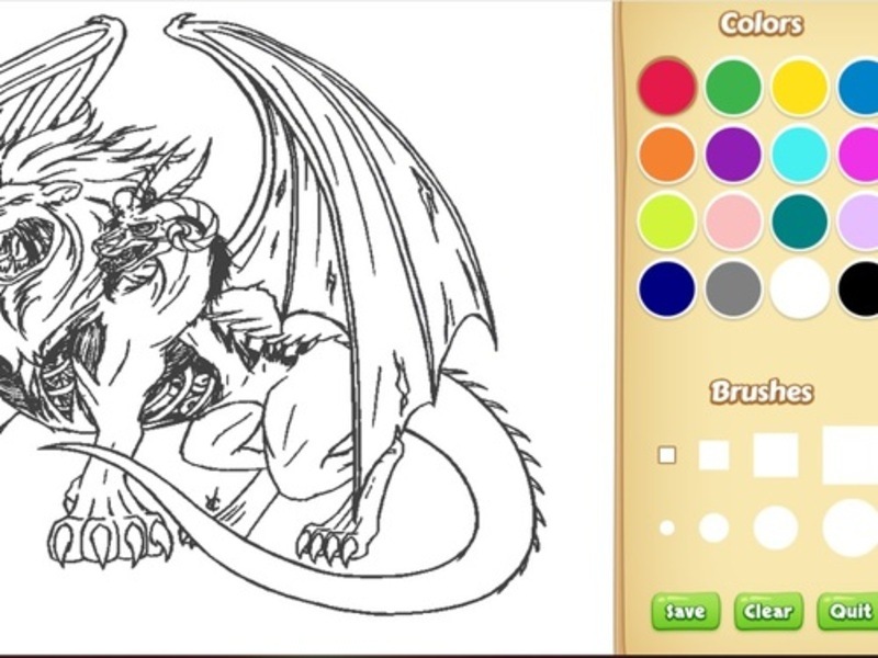 สมุดระบายสี Dragon Chimera เกมออนไลน์