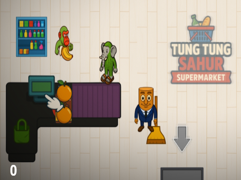 ซุปเปอร์มาร์เก็ต Tung Tung Sahur เกมออนไลน์